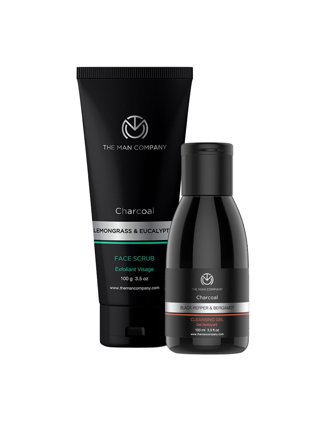 

THE MAN COMPANY Activated Charcoal Face Cleansing Kit, Black