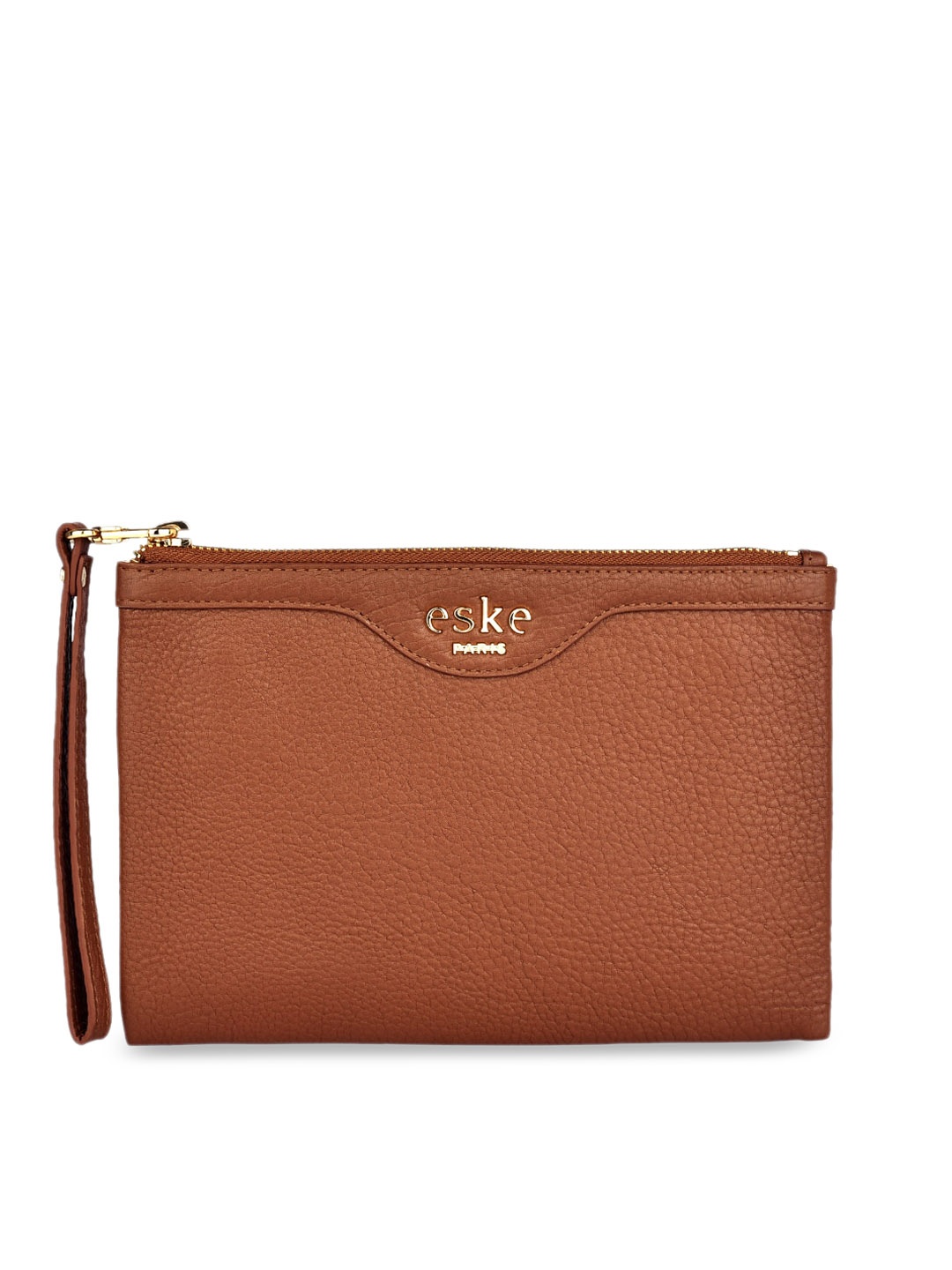

Eske Brown Solid Leather Clutch