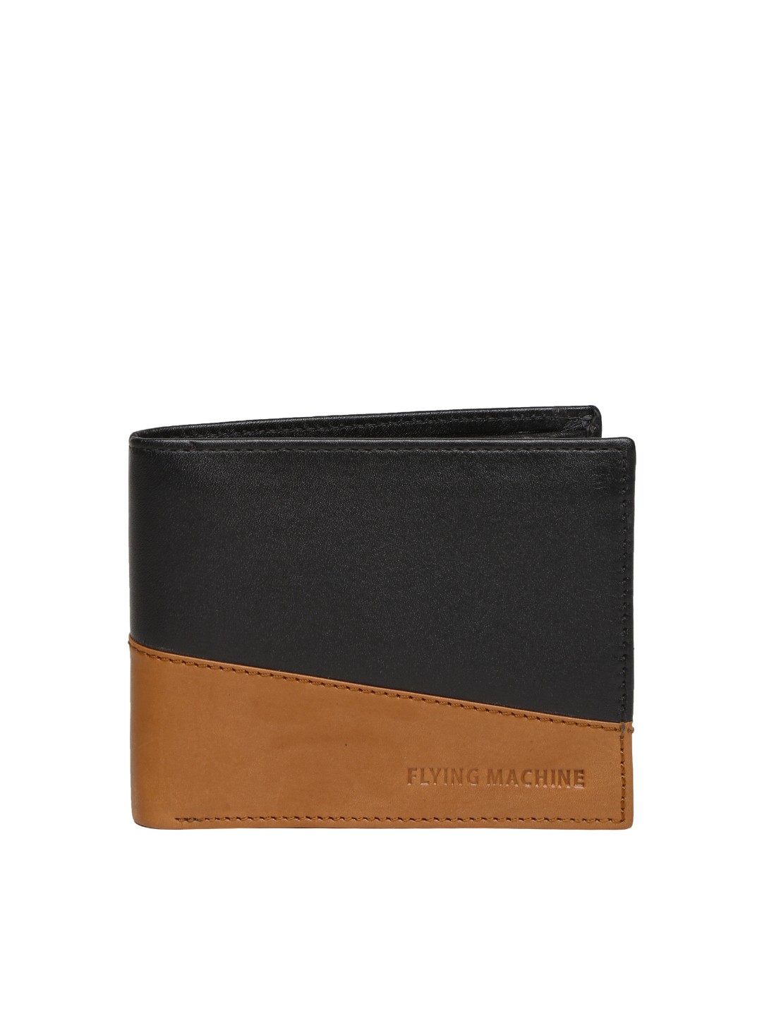 

Flying Machine Men Black & Brown Leather Wallet