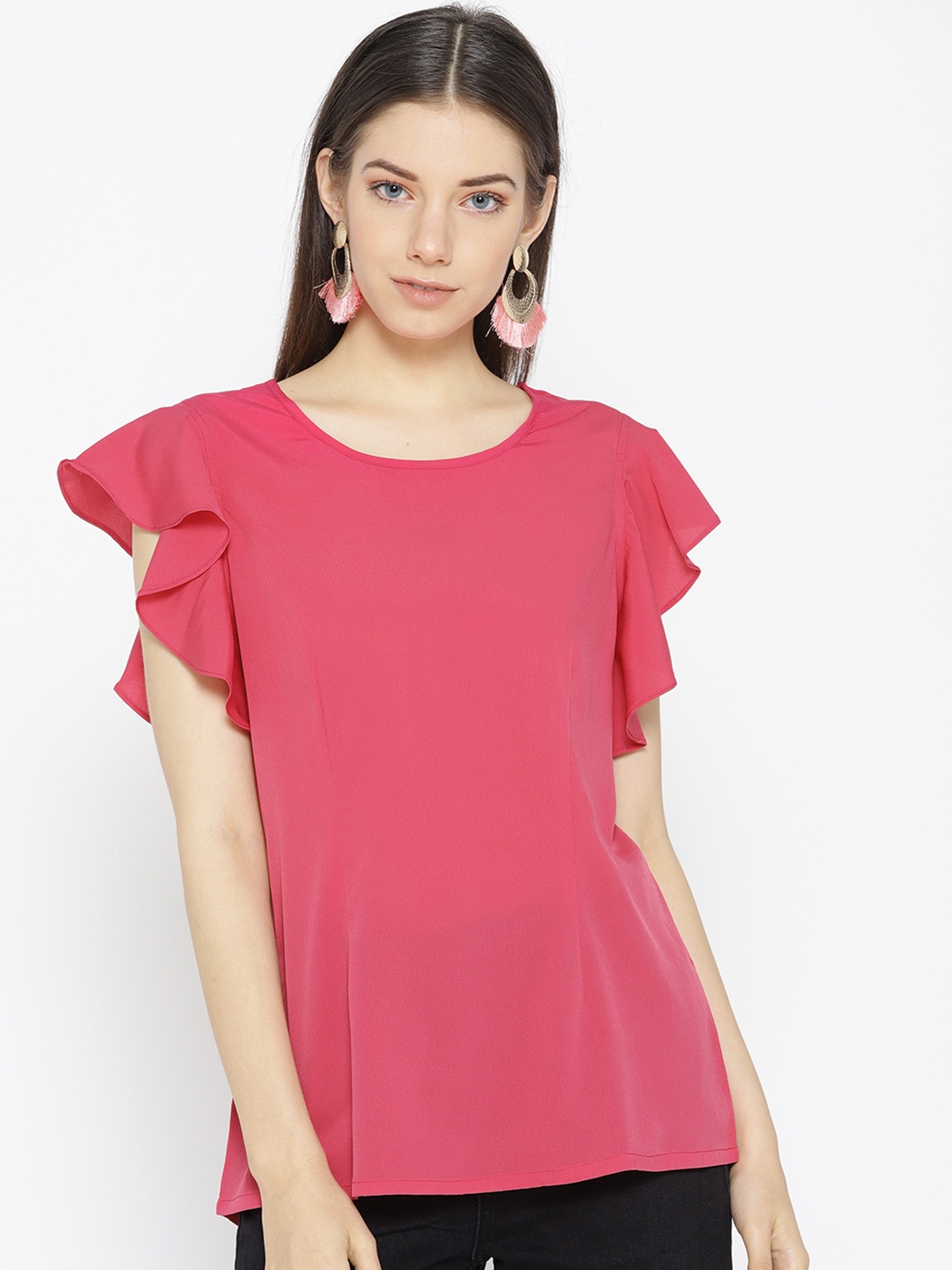 

Karmic Vision Women Pink Solid Top