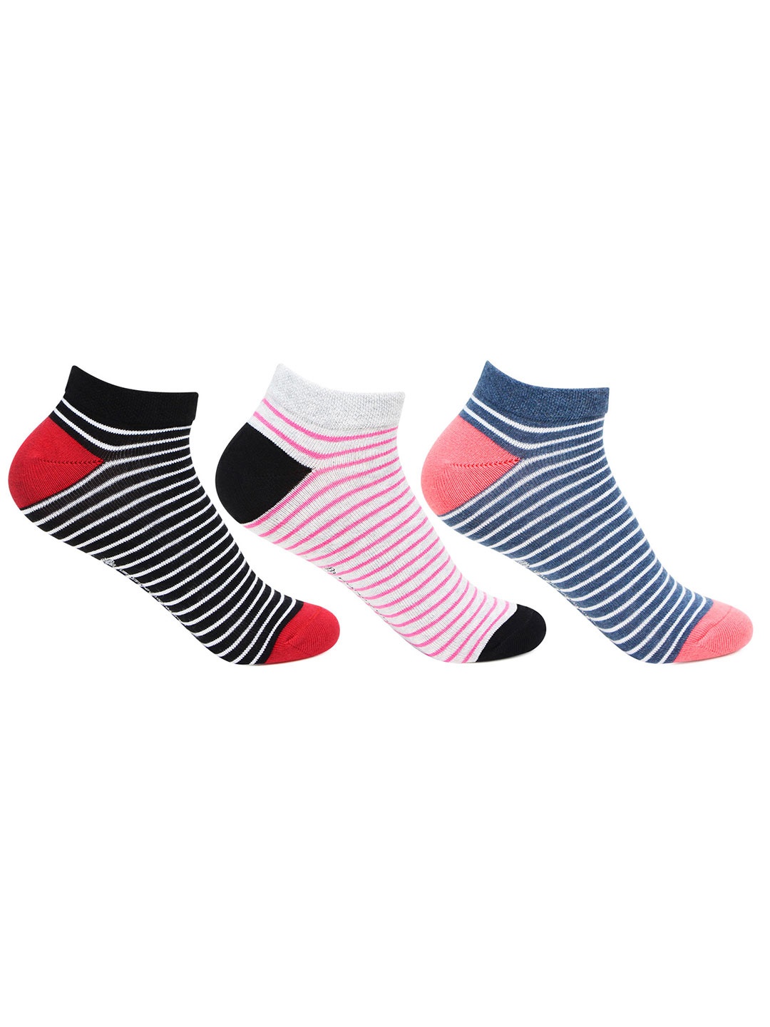 

Bonjour Women Pack of 3 Assorted Ankle-Length Socks