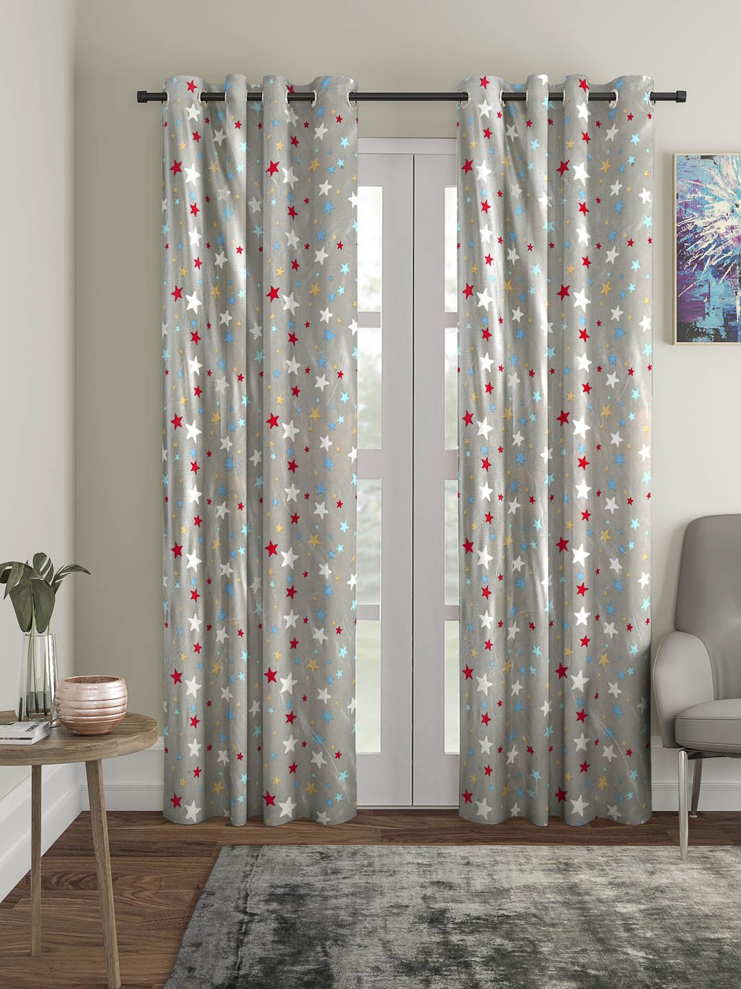 

Cortina Beige Set of 2 Glow In The Dark Long Door Curtains