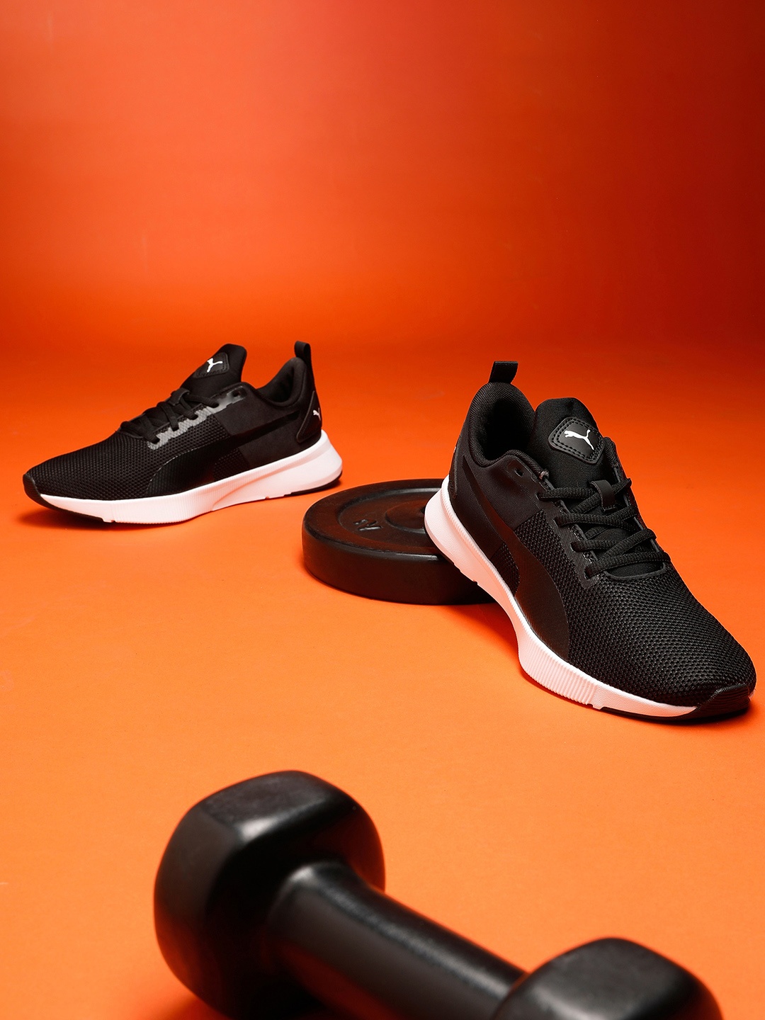 

Puma Unisex Black Mesh Flyer Runner Jr Running Shoes