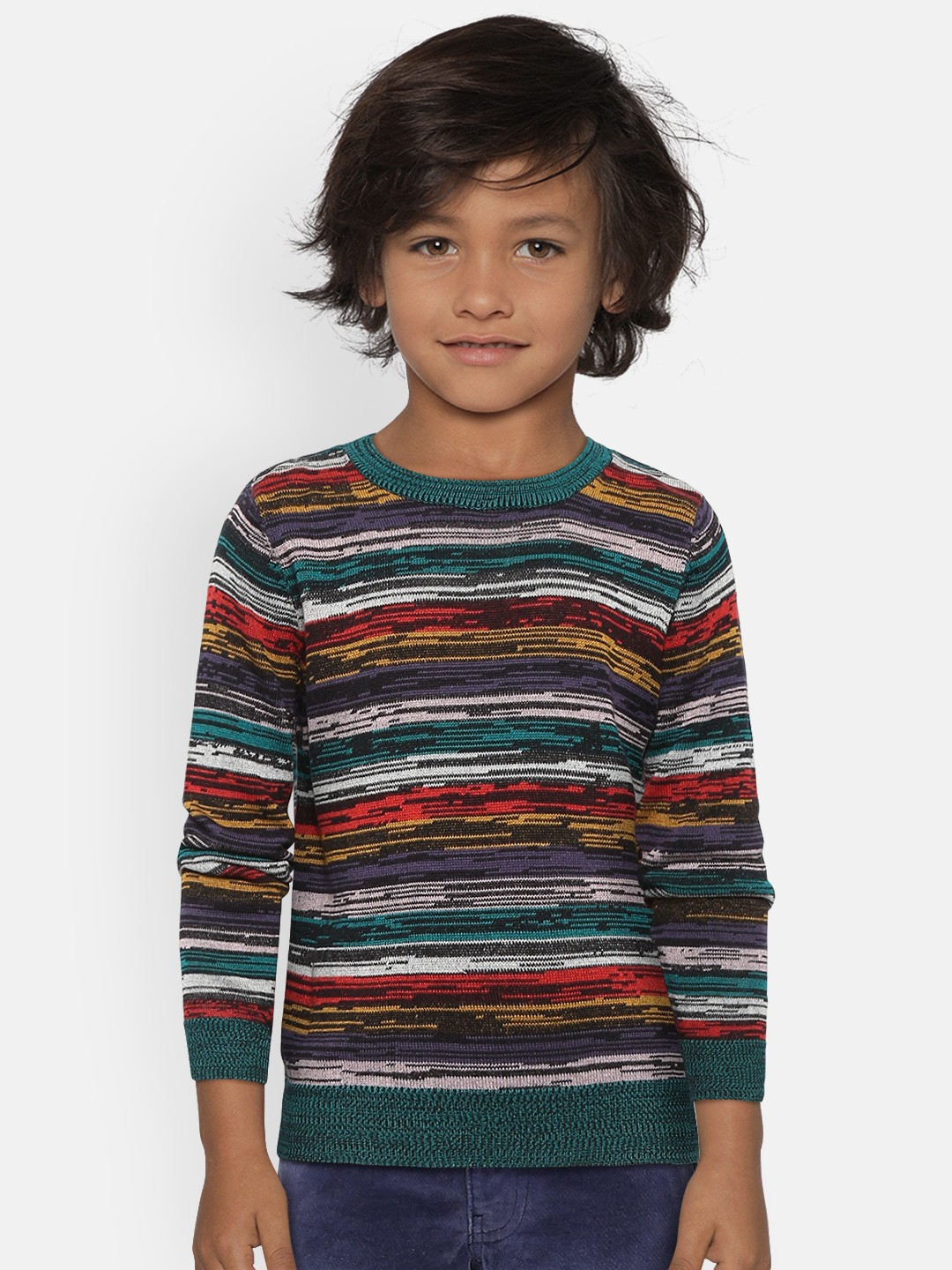 

Allen Solly Junior Boys Multicoloured Striped Pullover, Multi