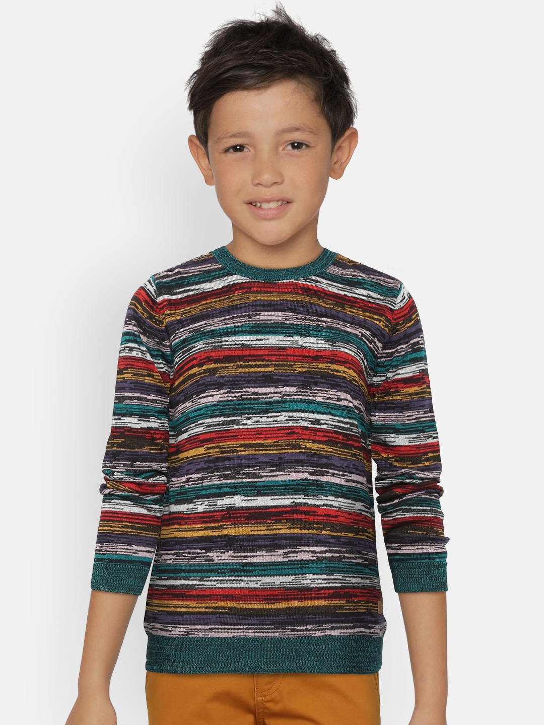 

Allen Solly Junior Boys Multicoloured Striped Pullover, Multi