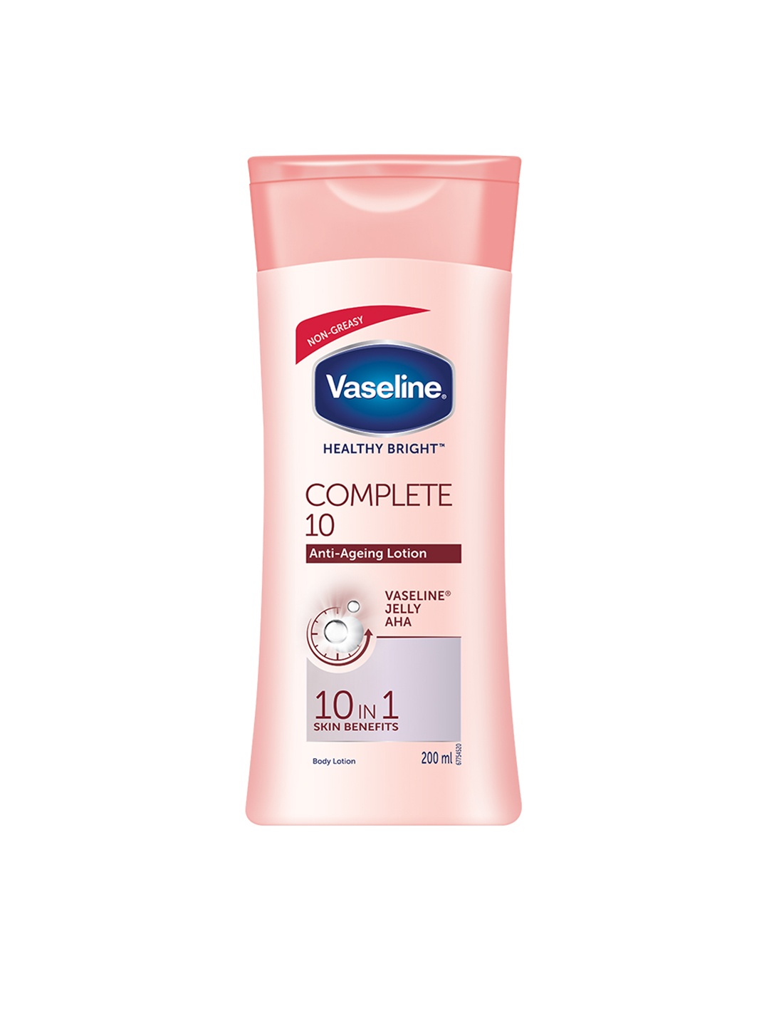 

Vaseline Unisex Healthy Bright Complete 10 Body Lotion 200 ml, Pink