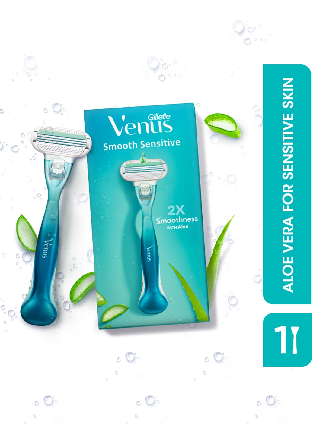 

Gillette Venus Women Aloe Extracts Razor, Blue