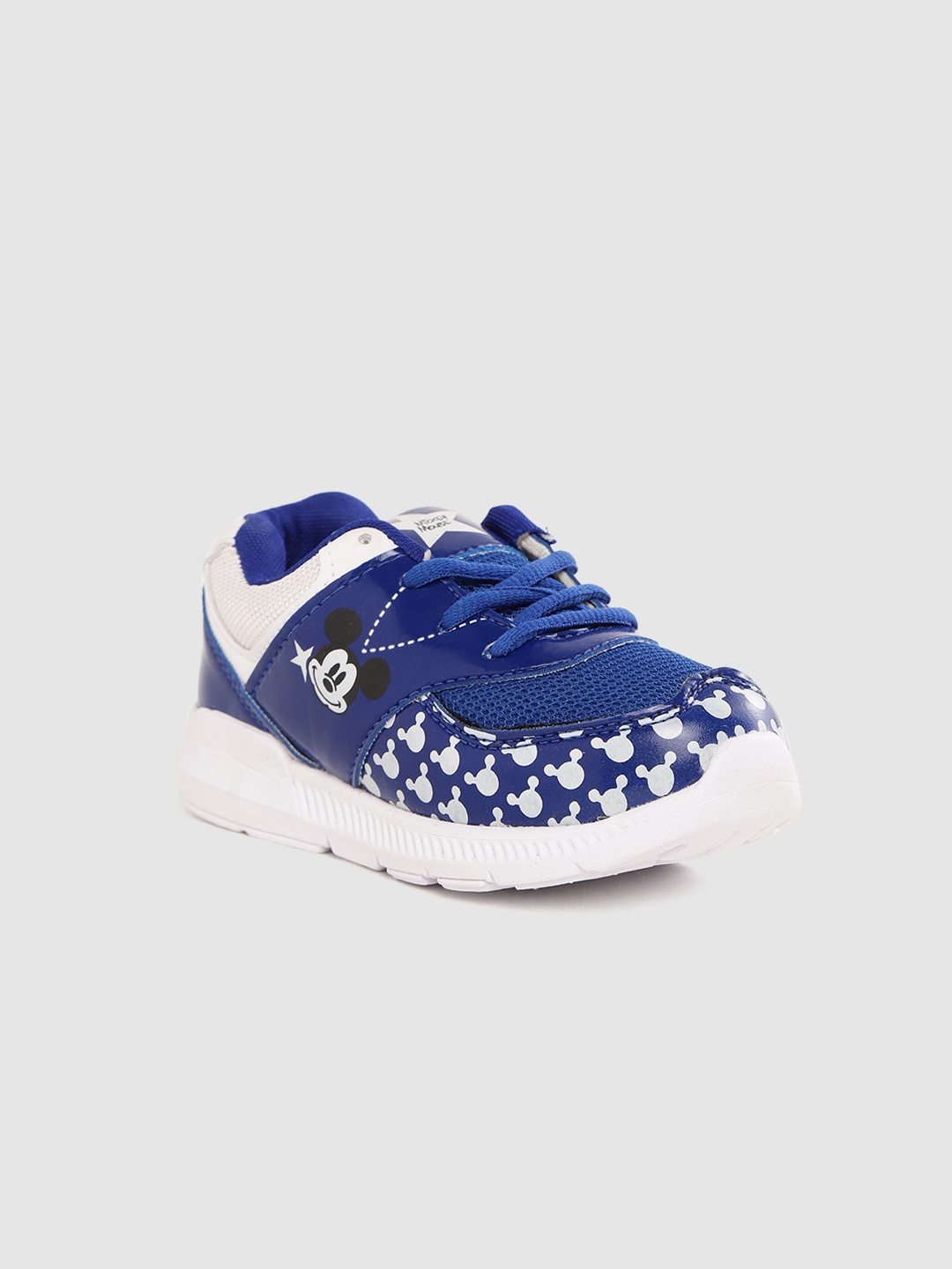 

toothless Boys Blue & White Disney Mickey Printed Sneakers