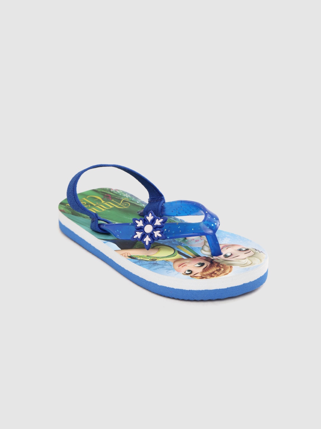 

toothless Girls Blue & Green Frozen Printed Thong Flip-Flops