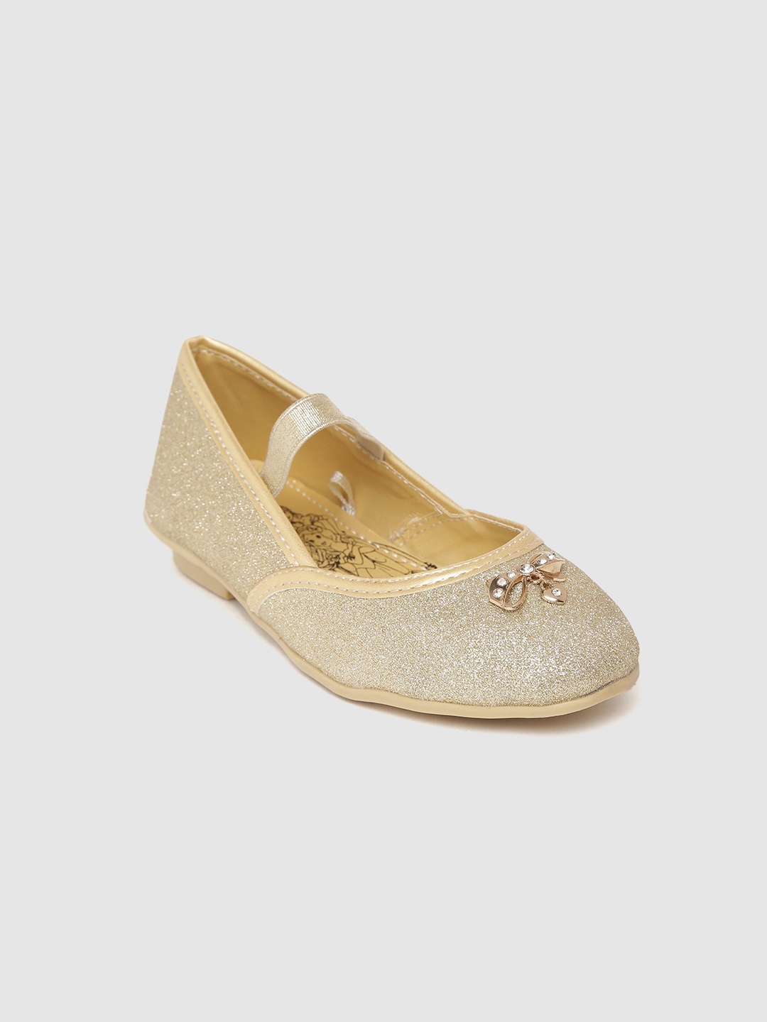 

toothless Girls Gold-Toned Disney Princess Shimmer Mary Janes