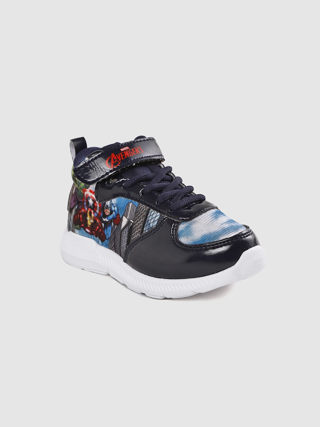 

toothless Boys Avengers Printed Mid-Top Sneakers, Blue