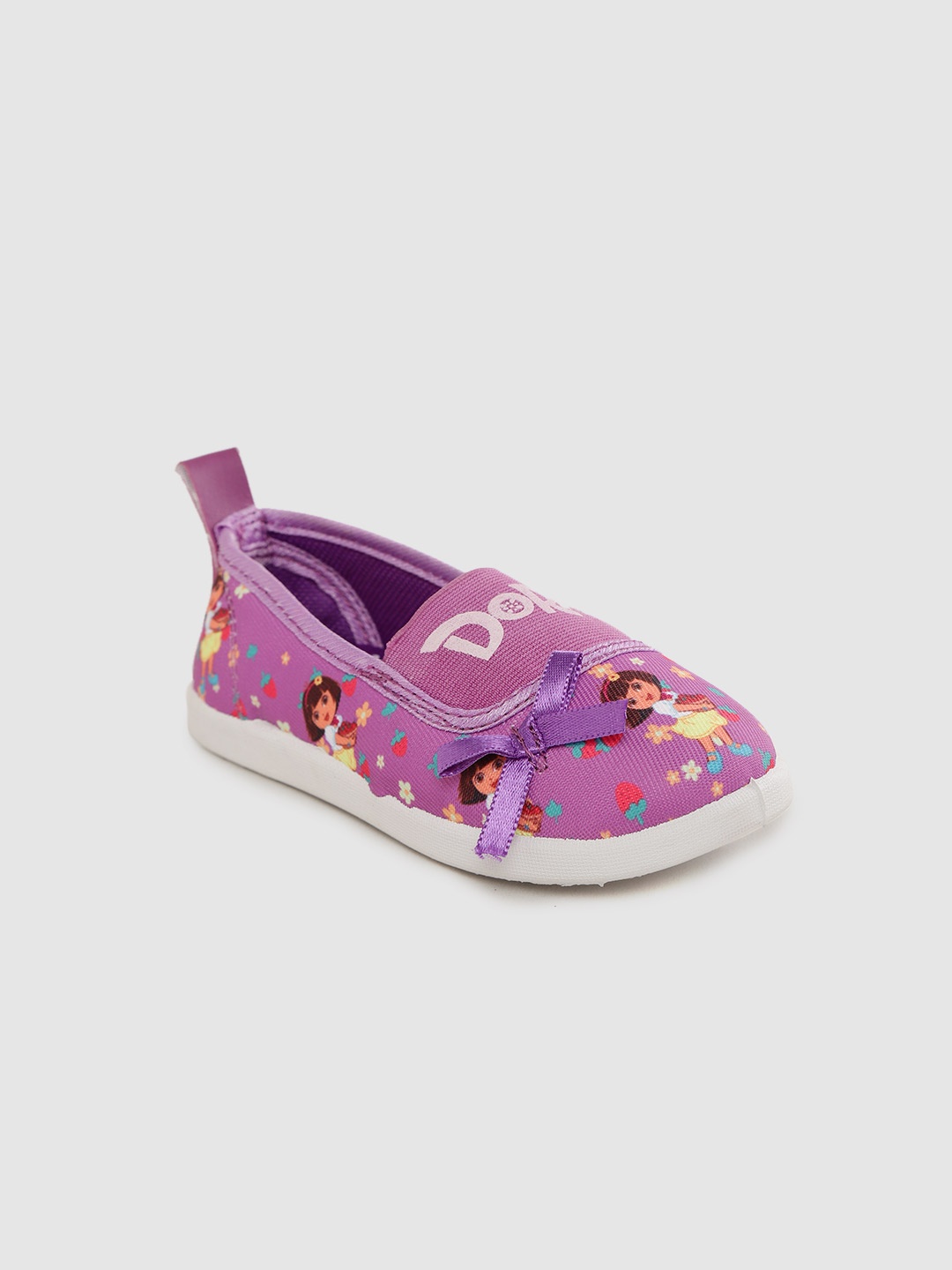 

toothless Girls Purple toothless Dora Printed Slip-On Sneakers