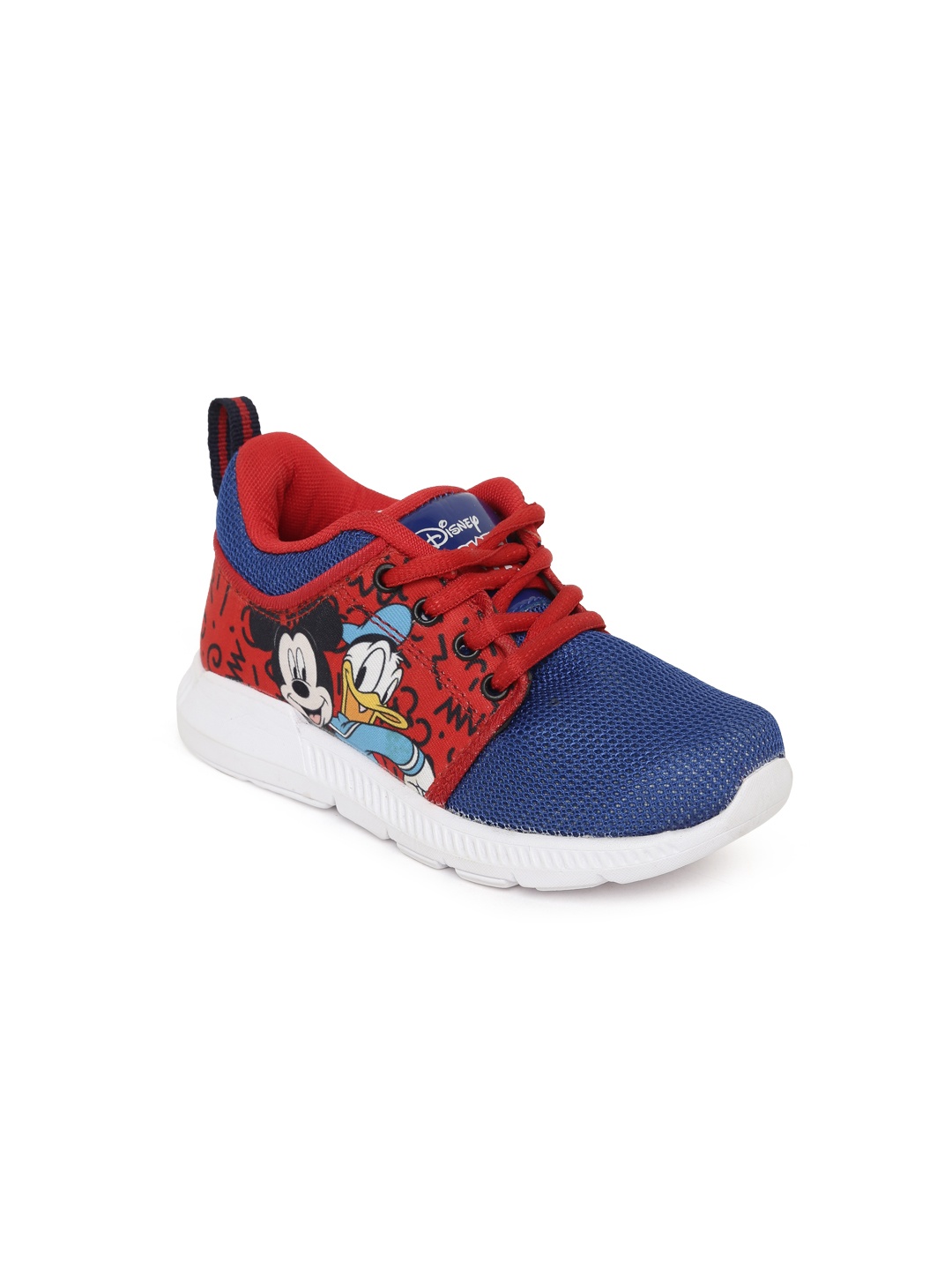 

toothless Boys Blue & Red Mickey Printed Sneakers