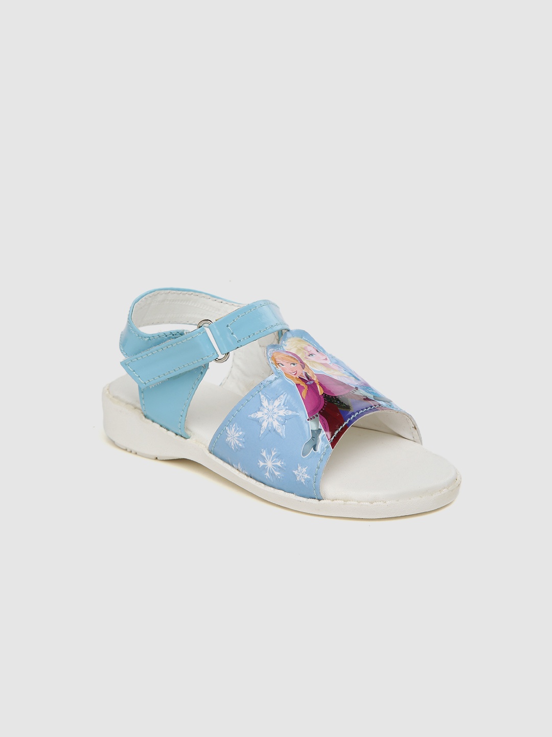 

toothless Girls Blue Frozen Printed Open Toe Flats