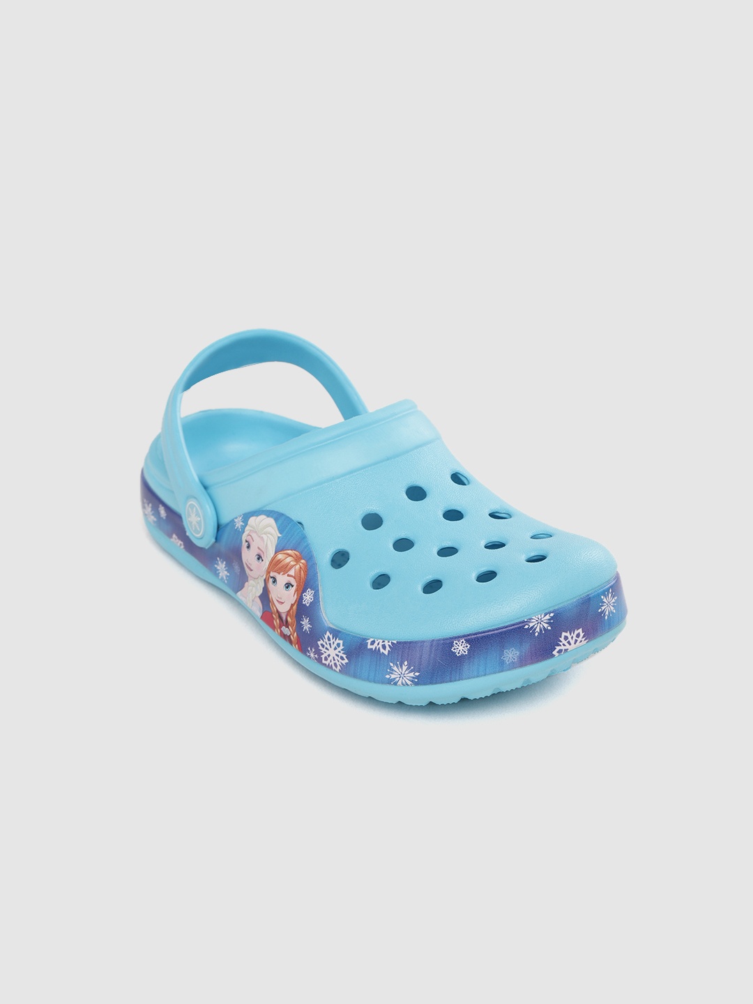 

toothless Girls Blue Solid Frozen Clogs with Cut-Outs