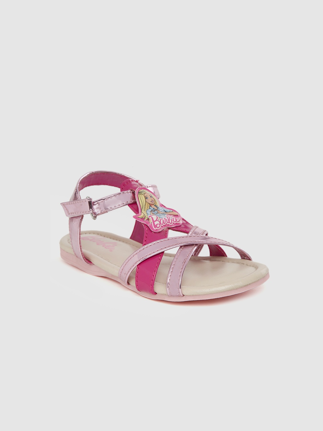 

toothless Girls Pink Solid Open Toe Flats