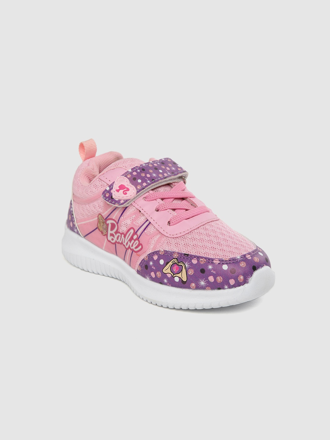 

toothless Girls Pink & Purple Printed Barbie Sneakers