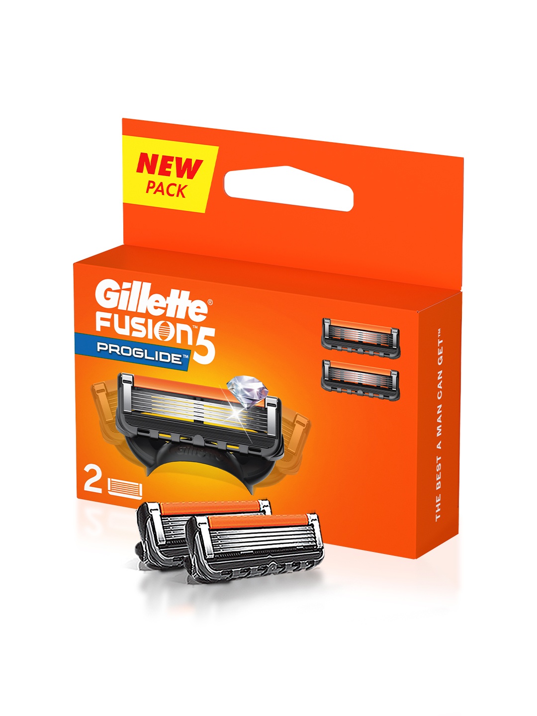 

Gillette Fusion 5 Proglide Shaving Razor Blades - 2 Cartridges, Black