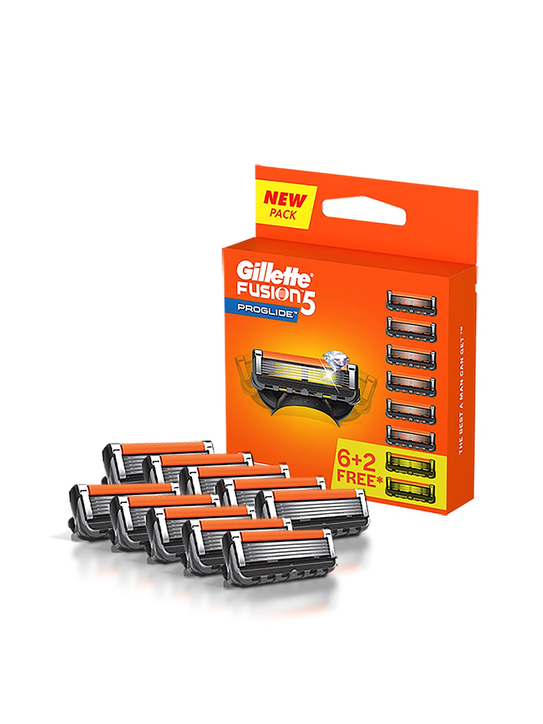 

Gillette Fusion 5 Proglide Shaving Razor Blades - 8 Cartridges, Black