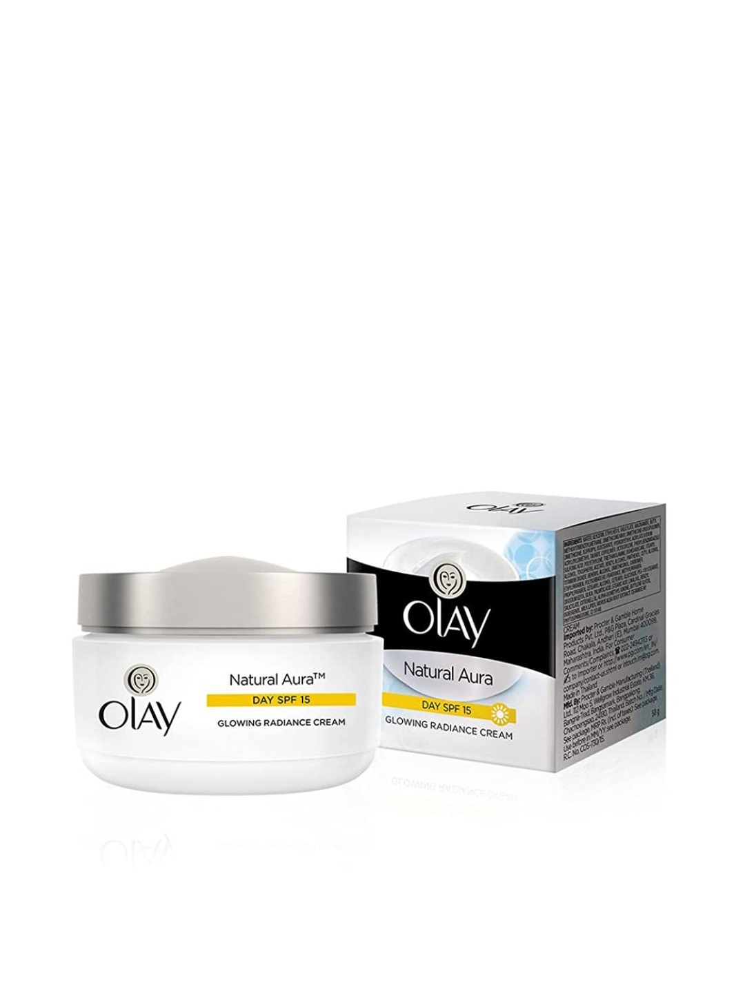 Olay Natural Aura Glowing Radiance Day Cream with SPF15 with Vitamin B3, Pro B5 