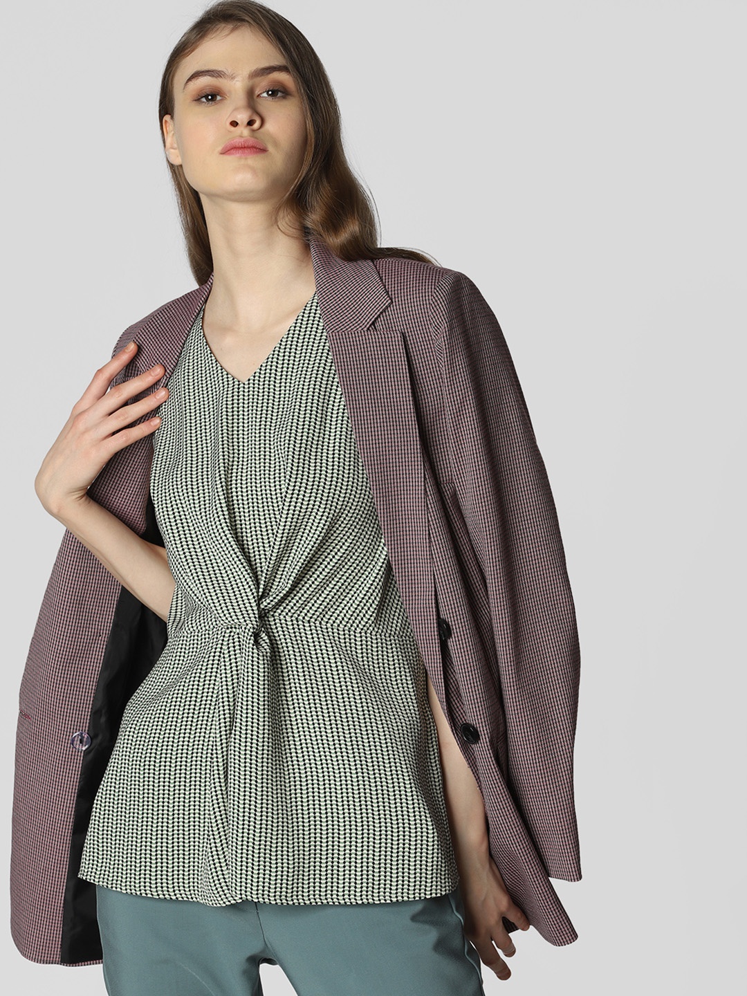 

Vero Moda Women Green Printed Top