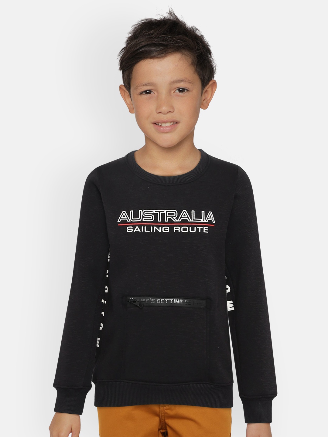 

Monte Carlo Boys Black Printed Sweatshirt