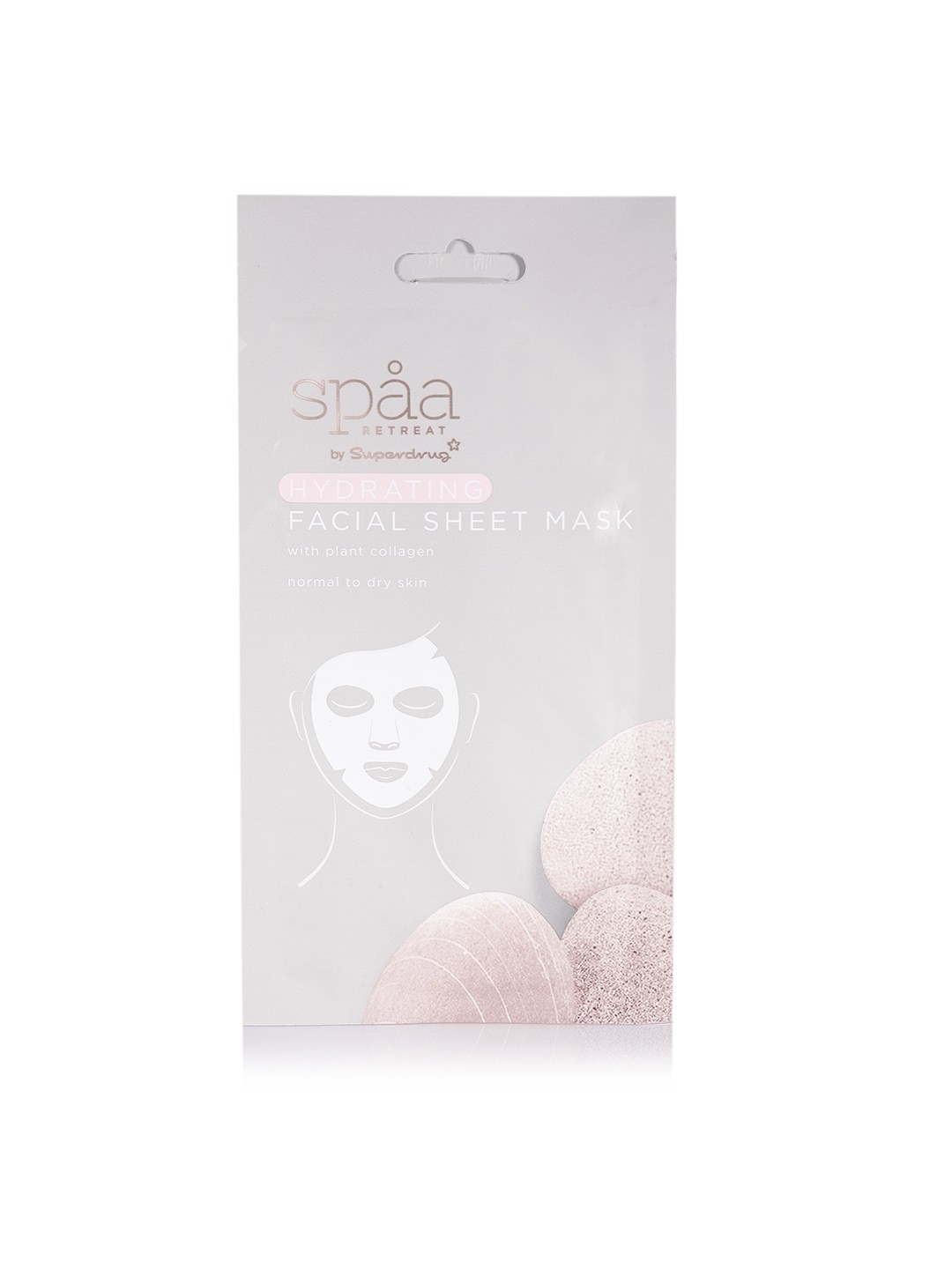 

Superdrug Unisex Spaa Hydrating Facial Sheet Mask, Grey