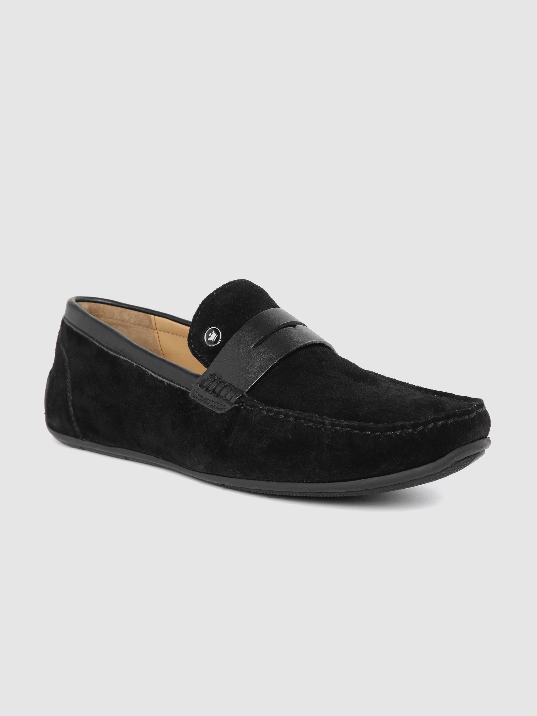 

Louis Philippe Men Black Suede Driving Shoes
