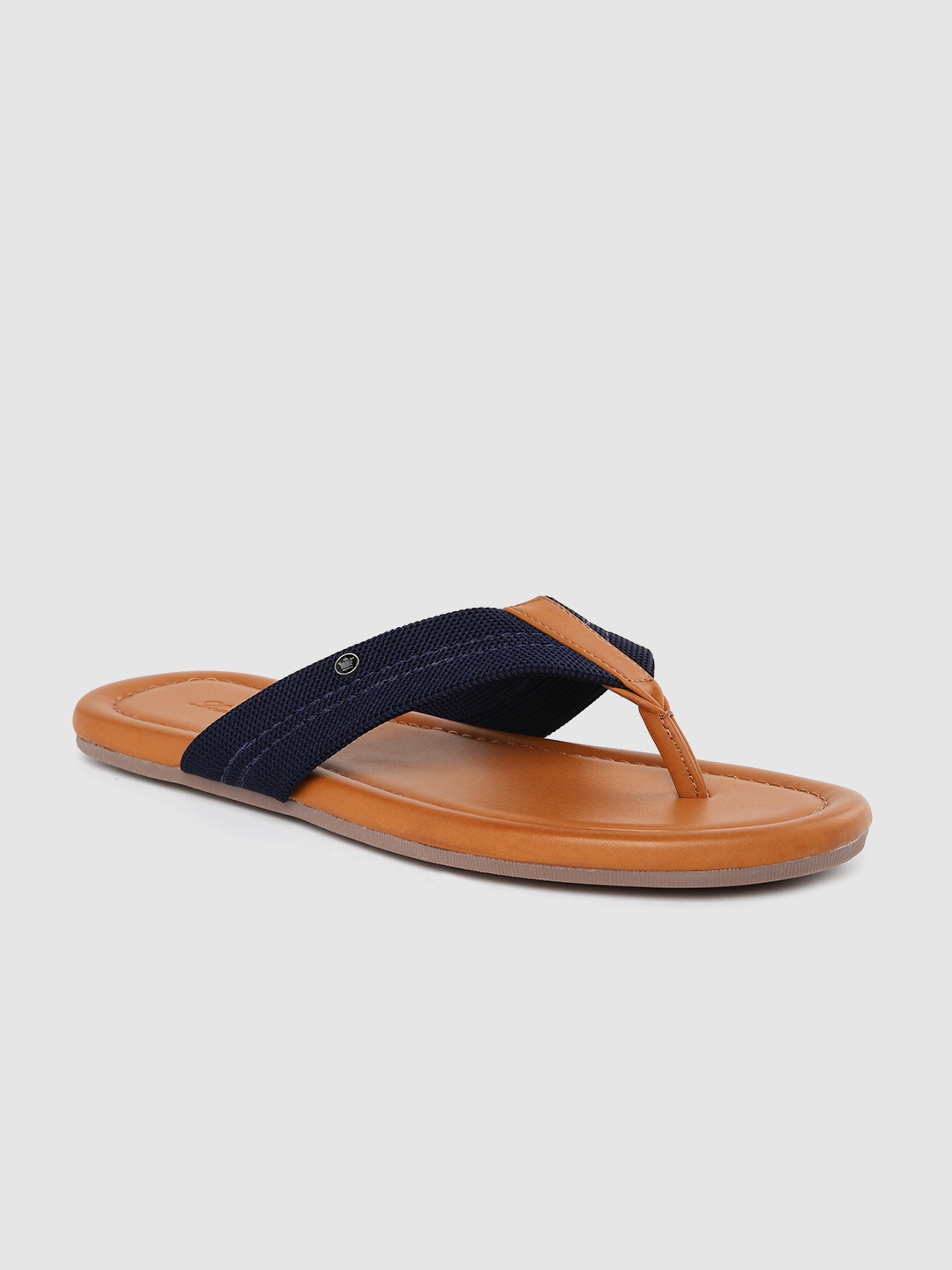 

Louis Philippe Men Navy Blue Solid Comfort Sandals