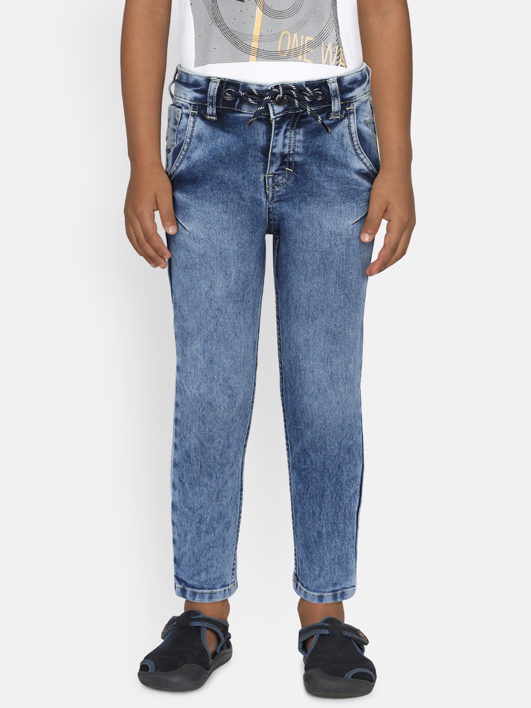 

Palm Tree Boys Blue Slim Fit Mid-Rise Clean Look Stretchable Jeans