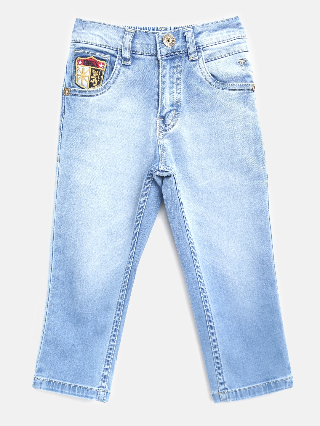 

Palm Tree Boys Blue Regular Fit Mid-Rise Clean Look Stretchable Jeans