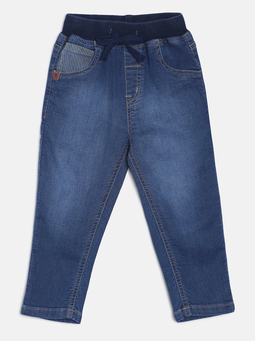 

Gini and Jony Boys Blue Slim Fit Mid-Rise Clean Look Stretchable Jeans