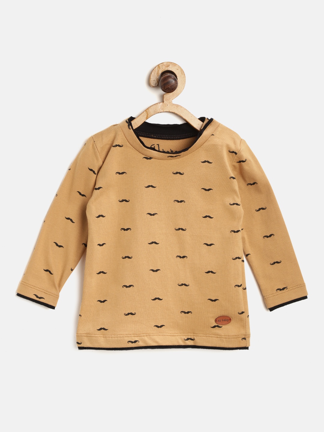 

Gini and Jony Boys Brown & Black Printed Round Neck T-shirt