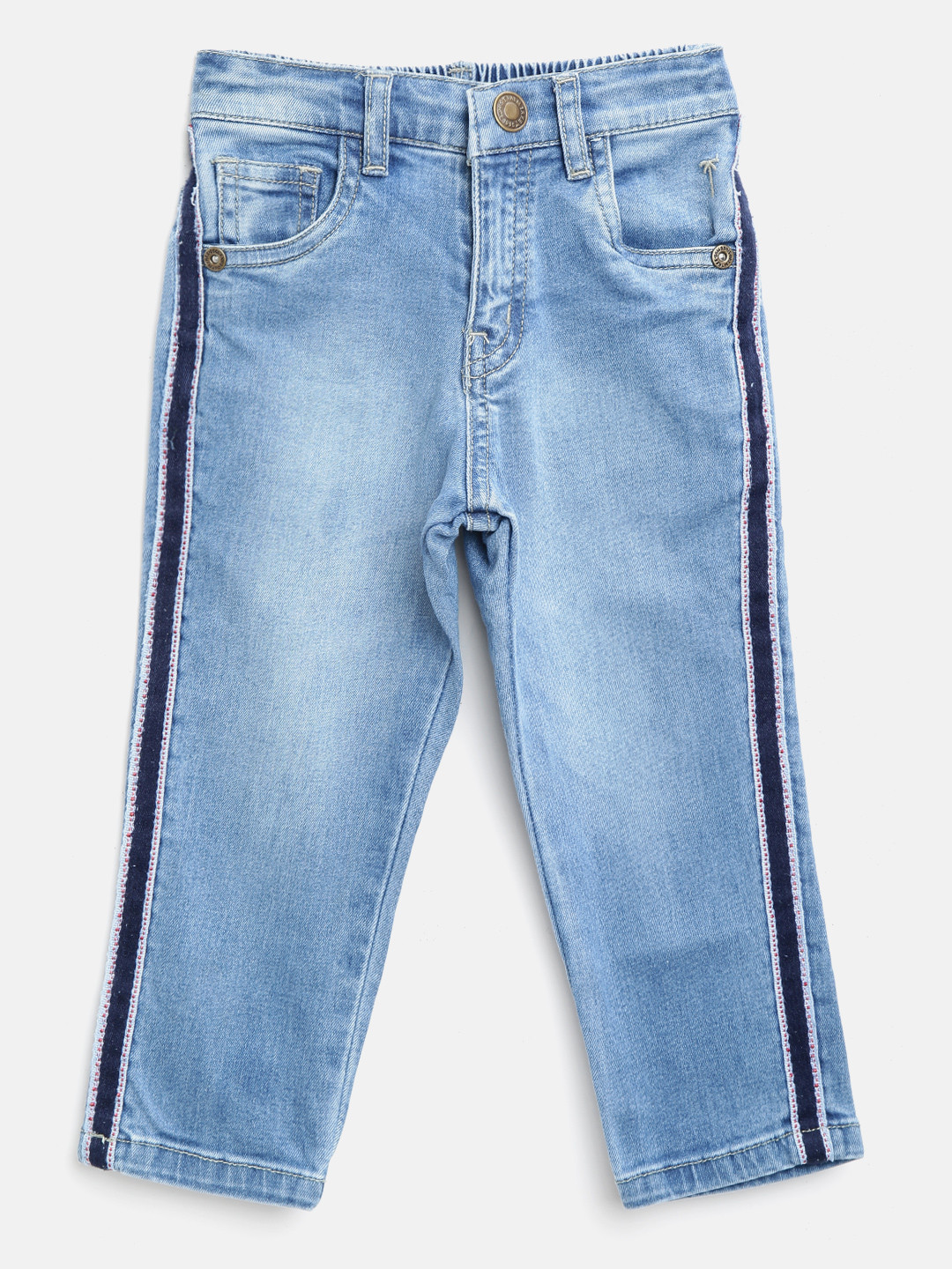 

Palm Tree Boys Blue Regular Fit Mid-Rise Clean Look Stretchable Jeans