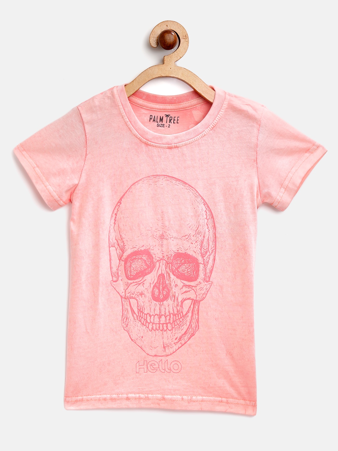 

Palm Tree Boys Pink Printed Round Neck T-shirt