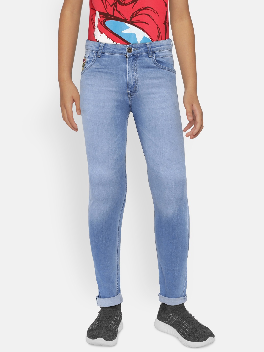 

Palm Tree Boys Blue Slim Fit Mid-Rise Clean Look Stretchable Jeans
