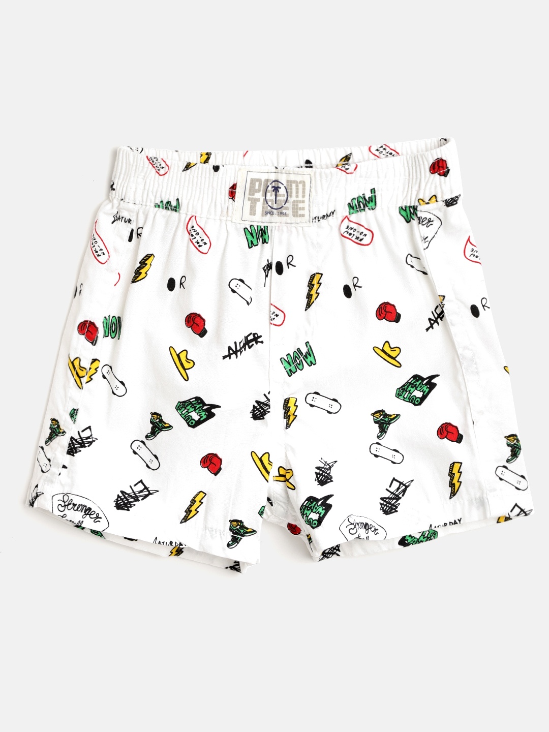 

Palm Tree Boys White & Black Printed Pure Cotton Boxers 131246520591 C101