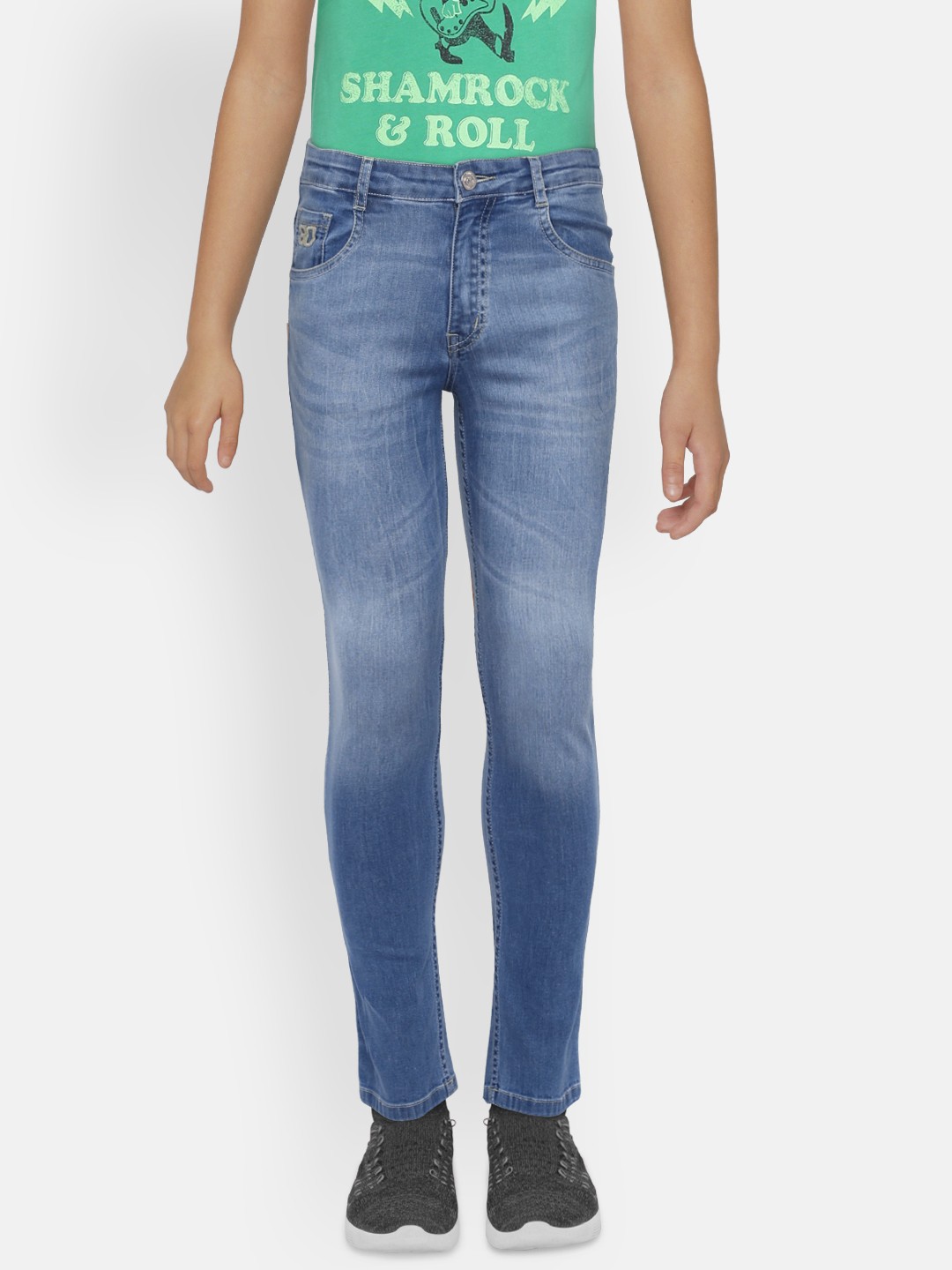 

Gini and Jony Boys Blue Slim Fit Mid-Rise Clean Look Stretchable Jeans