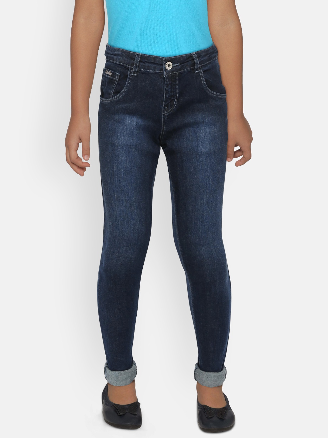 

Gini and Jony Girls Navy Blue Slim Fit Mid-Rise Clean Look Jeans