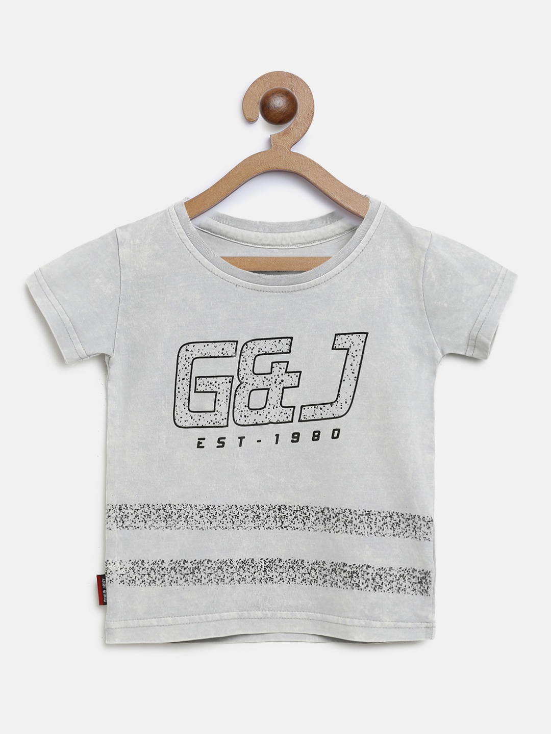 

Gini and Jony Boys Grey Printed Round Neck T-shirt