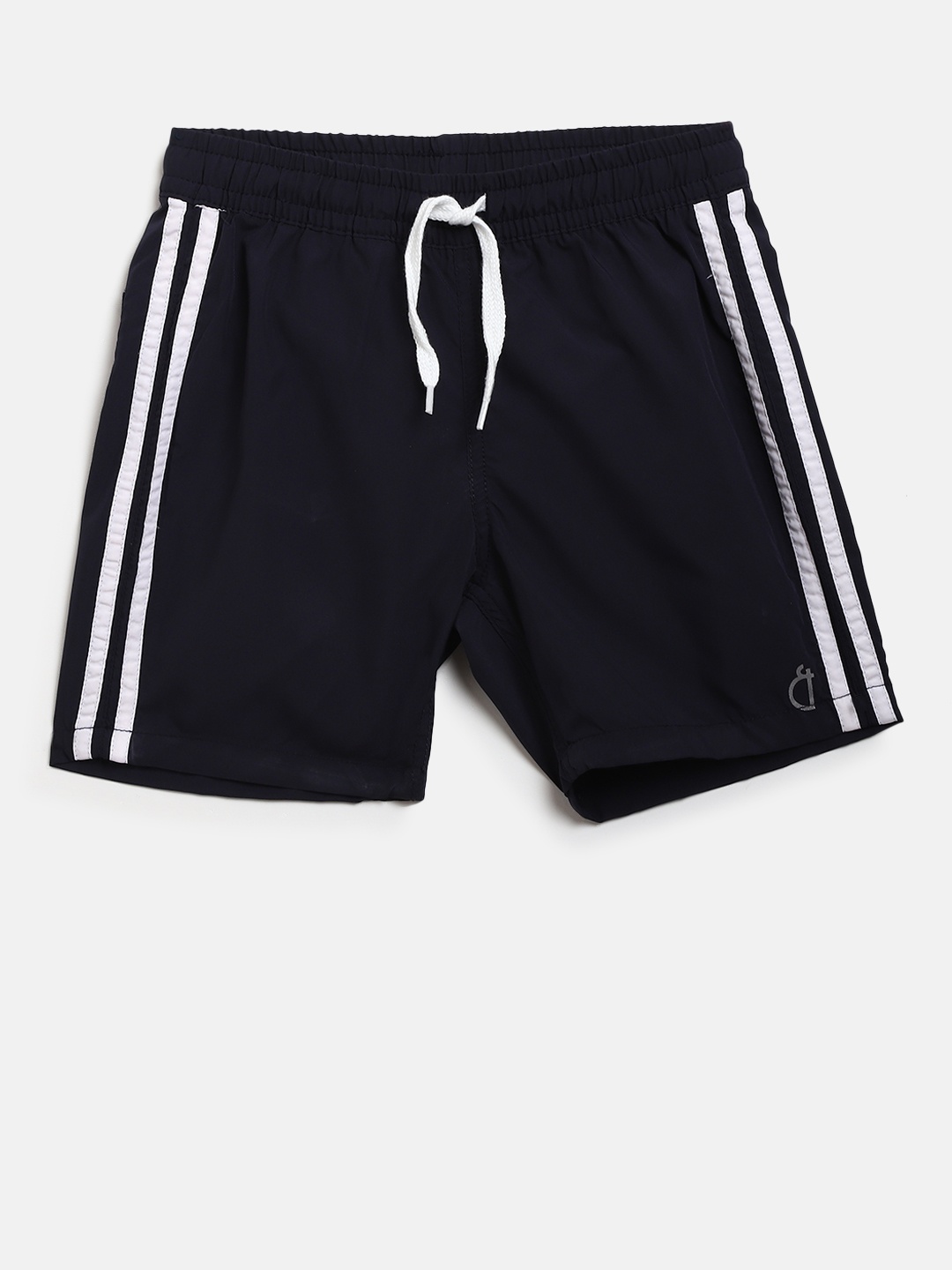 

Gini and Jony Boys Navy Blue Solid Slim Fit Regular Shorts