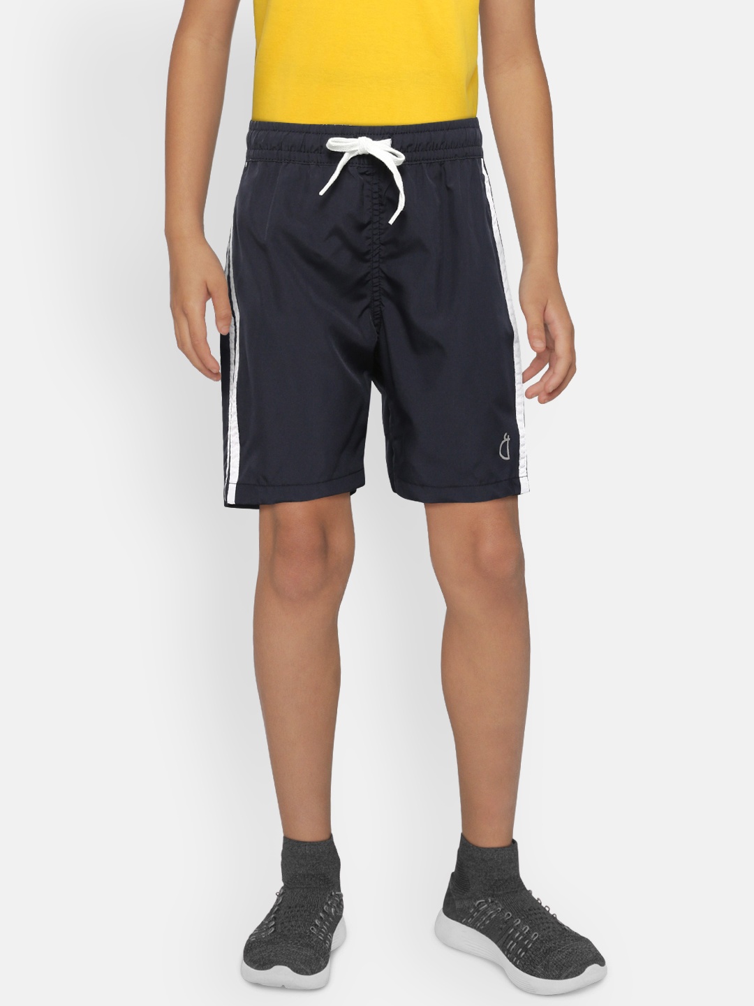 

Gini and Jony Boys Navy Solid Regular Fit Sports Shorts, Navy blue