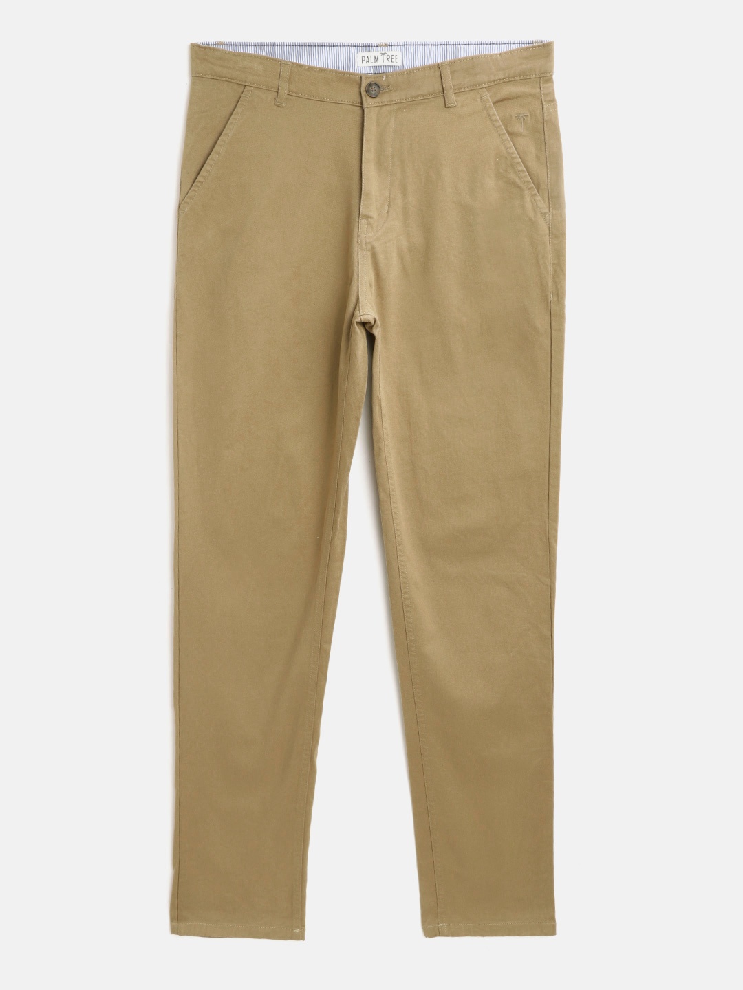 

Palm Tree Boys Khaki Slim Fit Solid Cotton Chinos