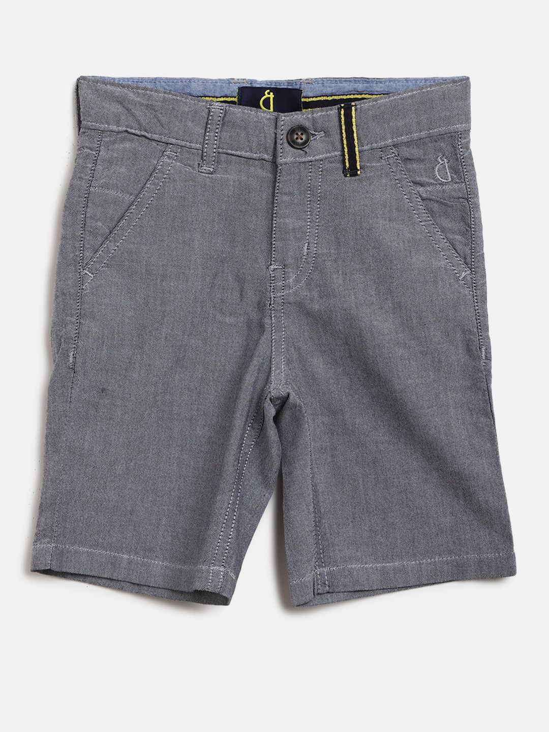 

Gini and Jony Boys Grey Solid Regular Fit Shorts