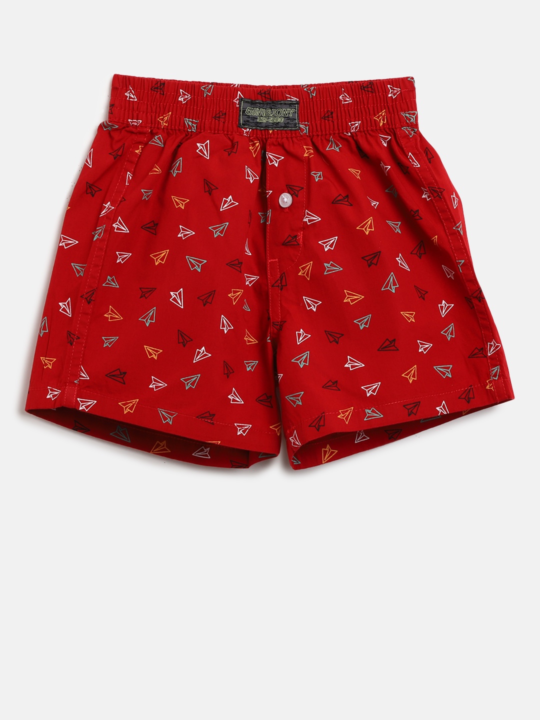 

Gini and Jony Boys Red & Green Printed Pure Cotton Boxers 121246521436 C458