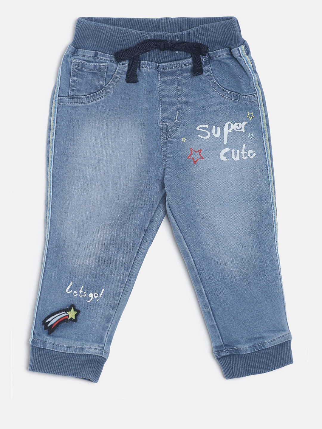 

Gini and Jony Boys Blue Jogger Mid-Rise Clean Look Stretchable Jeans