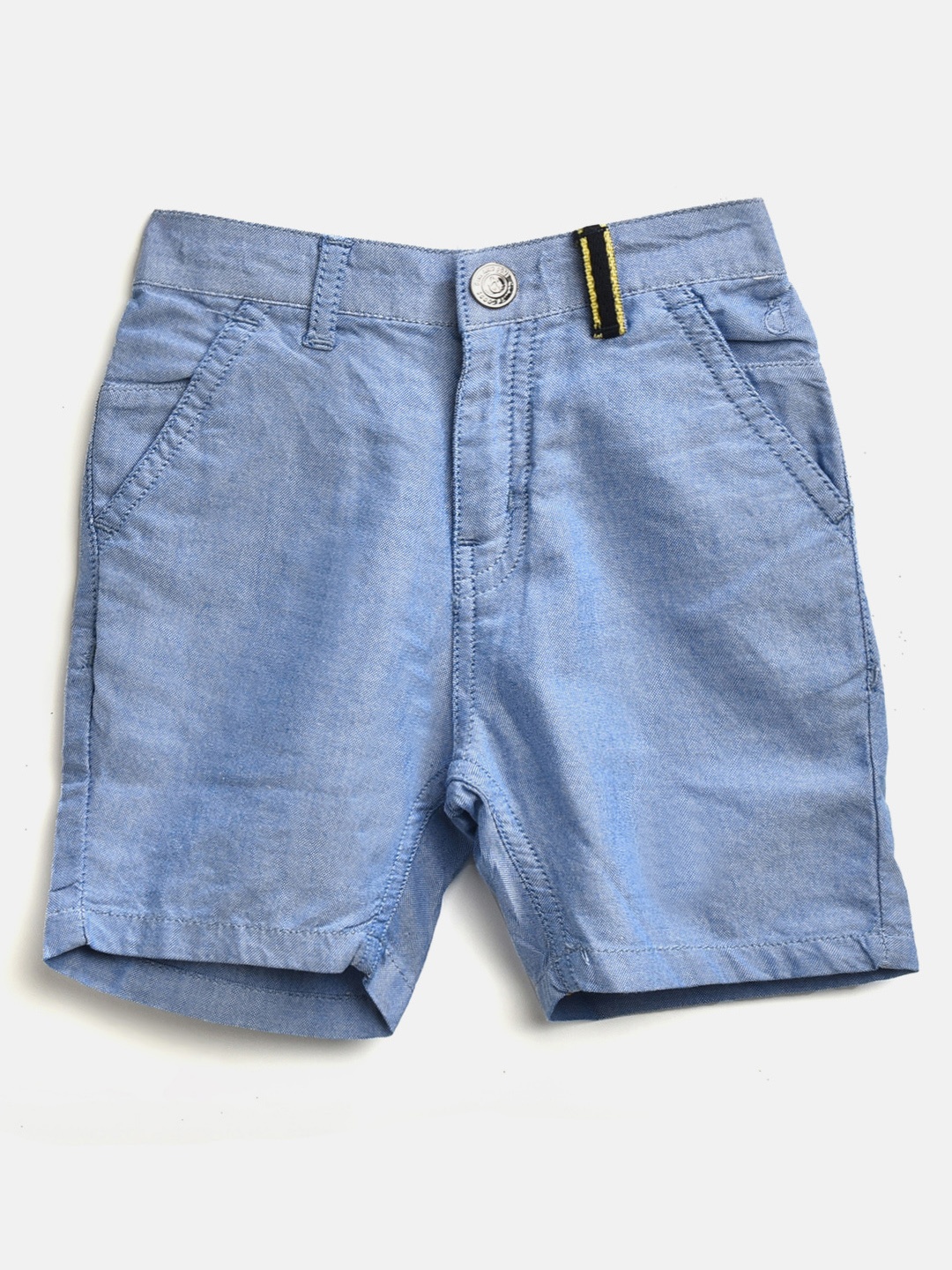 

Gini and Jony Boys Blue Solid Regular Fit Shorts
