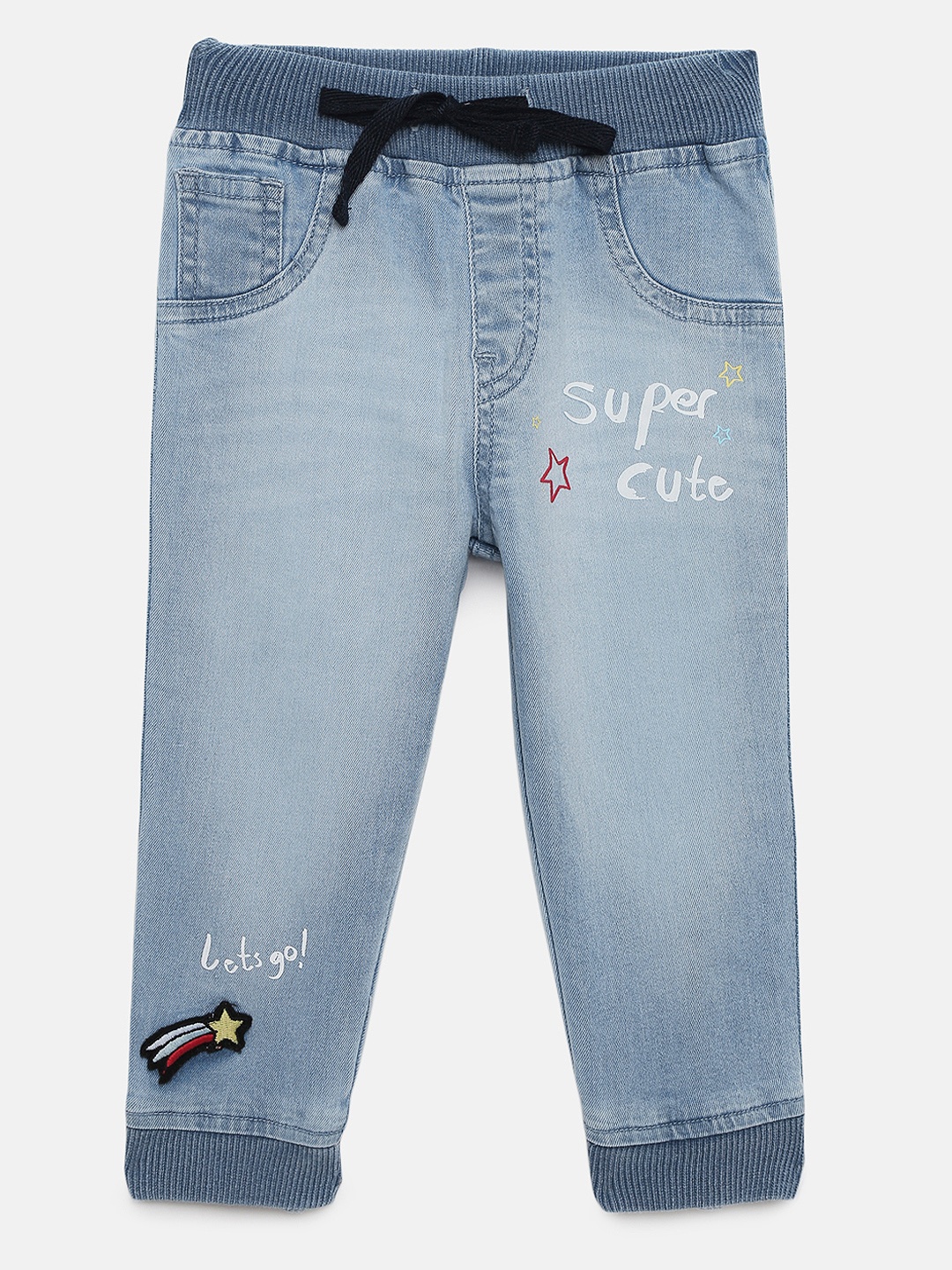 

Gini and Jony Boys Blue Mid-Rise Clean Look Jogger Jeans