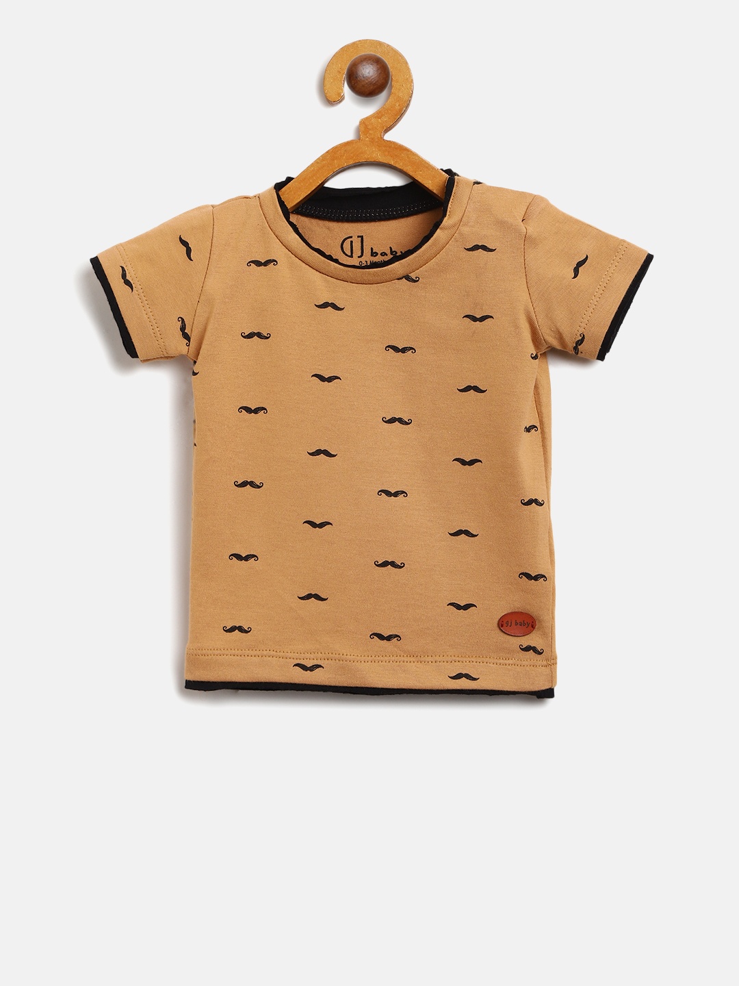 

Gini and Jony Boys Brown & Black Printed Round Neck T-shirt