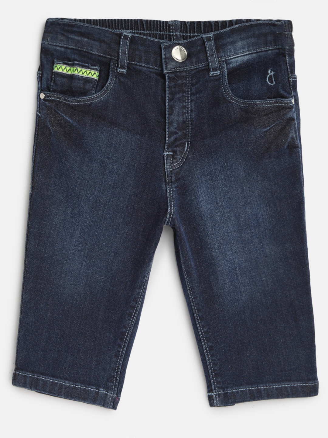 

Gini and Jony Girls Navy Blue Solid Regular Fit Capris